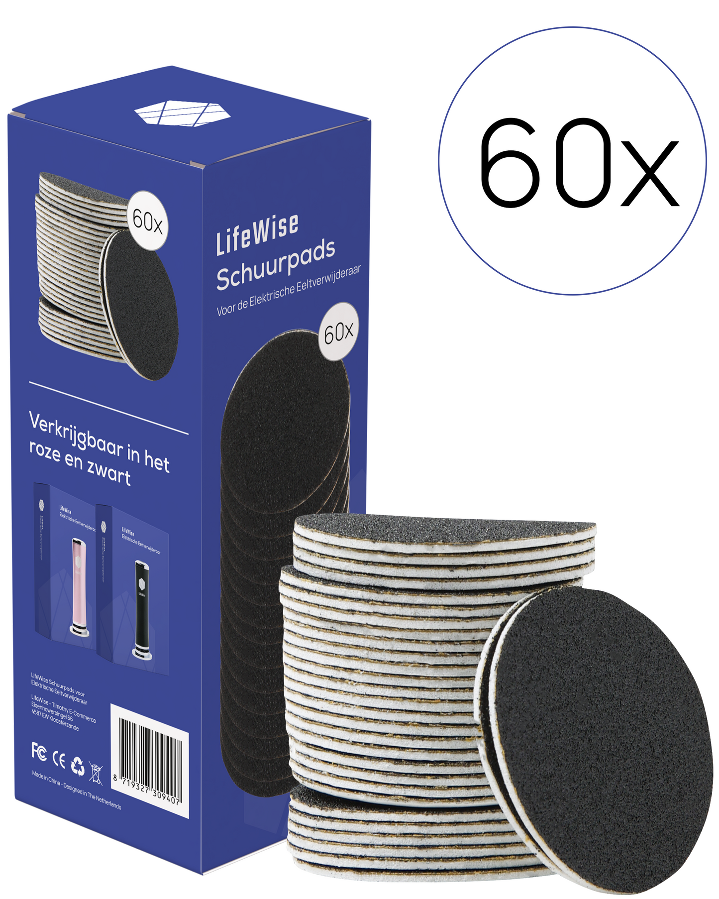 LifeWise Vervangbare Schuurpads voor Elektrische Eeltverwijderaar